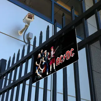 AC DC Рок-н-Рол Група Знак Австралийски Хеви-Метъл Музика Метални Табели за Офис, Магазин, Заведения, Клуб на Пещерния Човек Бар Начало Декор