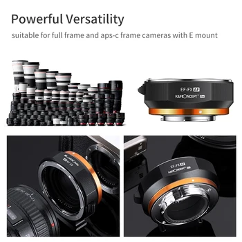 K & F Концепция EF-FX EF EF-S за Монтиране на обектив към FX Монтиране на Камери Преходни Пръстен с автоматично Фокусиране За обектив Canon EF за фотоапарат Fuji Fujifilm XF FX