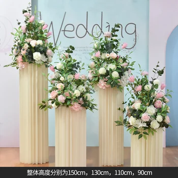 Моделиране на цветя за сватбен реквизит път фалшив флорални декорации цветна топка на сватба всички прозореца на колата шоу украса