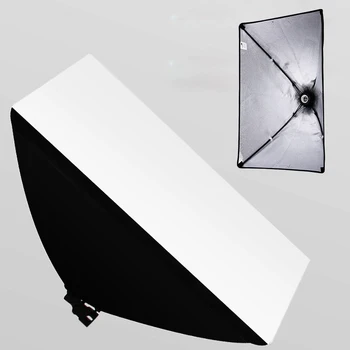 Снимка 50x70 см Софтбокс с Професионална Система за Непрекъснато Осветление Софтбокс Обзавеждане на Лампата E27 База За Заснемане На фото студио