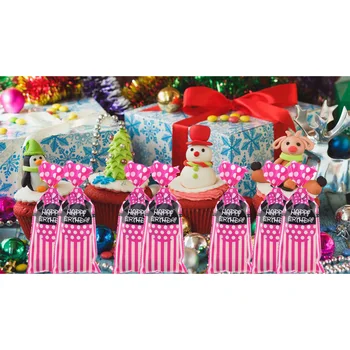 Мини Маус Прозрачни Пластмасови Найлонови Подарък Пакети, Чанти за Бонбони, Чанти за Предложения за Момичета, Подаръци за Рожден Ден, Сватбени Декорации
