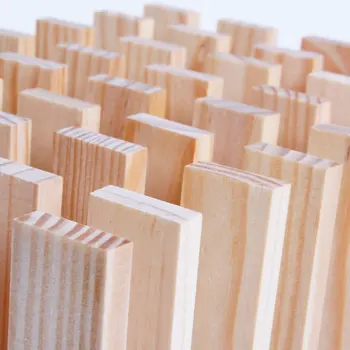Дървени 100 броя модели на сгради строителни блокове на детски интелигентни пъзел куп строителни блокове на играчките за ранно обучение