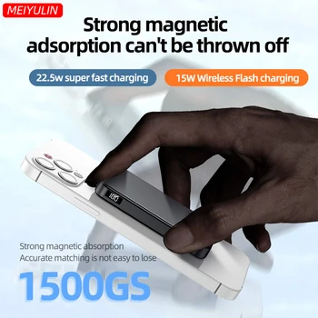 100000 ма Преносим Магнитен Банка Хранене Безжична Бързо Зареждане 15 W Универсална външна Батерия Led Дисплей За iPhone 13 12 Xiaomi