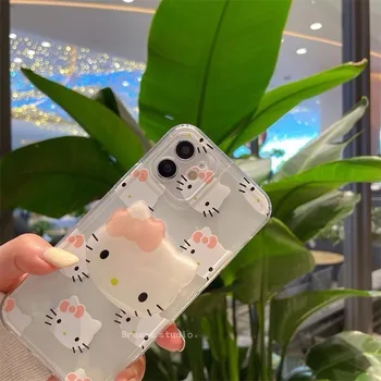 Sanrio Hello Kitty Сладко Момиче със Стойка Калъфи За мобилни Телефони iPhone 14 13 12 11 Pro Max Mini XR XS MAX 8x7 Делото