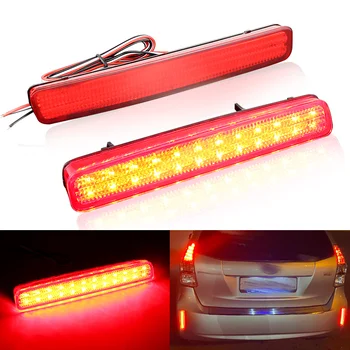 2 бр. Червено Зтр LED Рефлектор Задна Броня, Задни/Спирачната Противотуманный фенер За 2012-2017 Toyota Prius V и за-2016 Scion tC