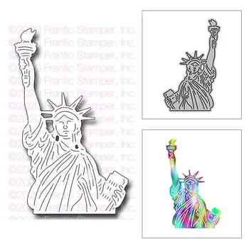 Нова Форма за Щамповане на Статуята на Свободата, 2021, Метални Режещи Печати за DIY, Декоративен Албум за Scrapbooking, Изработване на Картички, Без Печати