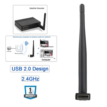 Мини Безжичен USB WiFi Адаптер MT7601 Мрежова Карта lan 150 Mbps, 802.11 n/g/b Мрежова Карта lan, WiFi Ключ За Декодери