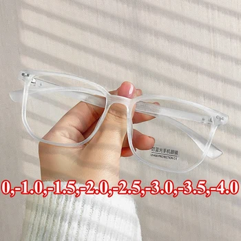 Очила за четене в градиентной ръбове, Реколта женски Мъжки студентски Очила за далекогледство, Късогледство Очила, Очила с диоптриями от 0 до -4,0