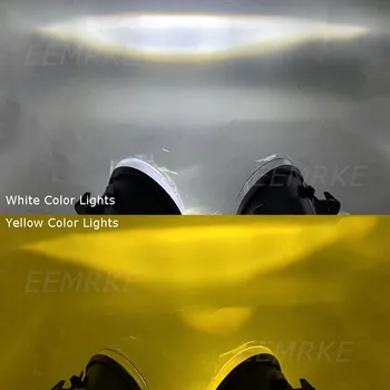 2 БР. led Бял/Жълт, Фарове за мъгла Фарове Лампа с Обектив DRL за Nissan Note Dynamic E12 2013-2017 Versa Note SR Note N-Tec