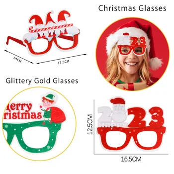 Коледни Пухкава Очила Подпори За Фотосесия Весел Коледен Декор За Дома Рамки За Очила Коледна Украса Подаръци На Децата Честита Нова Година 2023