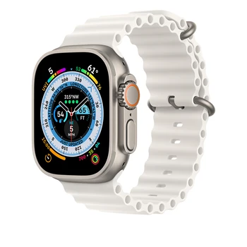 Океански Каишка за Apple Watch Band 49 мм 44 мм 40 мм 45 мм 41 мм 42 мм, 38 мм и 49 мм Силикон Гривна iWatch Ultra Series 7 6 5 4 3 se 8