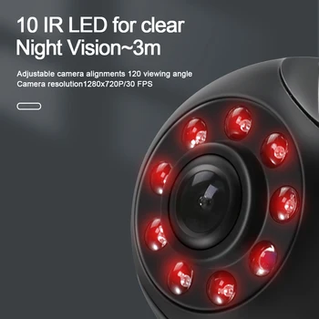 Carsanbo 5G WIFI Магнитна Сцепная HD Камера за Нощно Виждане Безжичен Резервен Монитор за задно виждане Може да продължи 8 Часа, за Автобуси/автобус