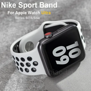 Силиконови Гривни За Apple Watch band 44 мм 45 мм 41 мм 40 мм 42 мм, 38 мм, спортен каишка correa iWatch series 3 6 SE 7 8 ultra 49 мм каишка