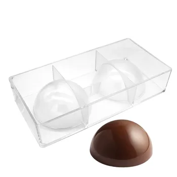 Goldbaking 2-Кухина Поликарбонатни Форми За Шоколадови Топки Бонбони Голям Обхват С Форма На Поликарбонатная Шоколад Форма