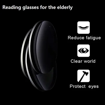 Очила за четене, Лещи за Пресбиопия, 1,56, 1,61, 1,67, Анти-Сини Прозрачни HD Оптични Лещи с Рецепта, Очила За Възрастните Родители, Очила За Далекогледство