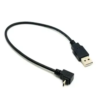 1БР 27 см Правоъгълен USB 2.0 Съединители на 90 градуса Наляво Микроконвертер Пинов Конектор за USB кабел Штекерный Адаптер 5 Ъгъл на Кабела F0N3