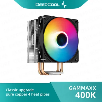 DeepCool GAMMAXX 400 ДО 4 топлинни тръби Процесор Въздушен Охладител С 12 см PWM Компютър, Вентилатор, 5 A-RGB процесор Охлаждане на Радиатора за LGA1700/1200/1151