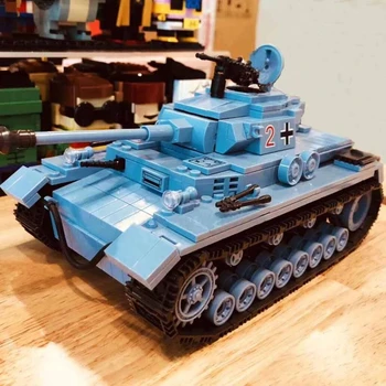 WW2 Танк Пантера 121 Строителни Блокове Танк Тигър Модел на Военната Серия Танк M4 Sherman Набор от Тухли, Играчка За Дете Подарък За Рожден Ден