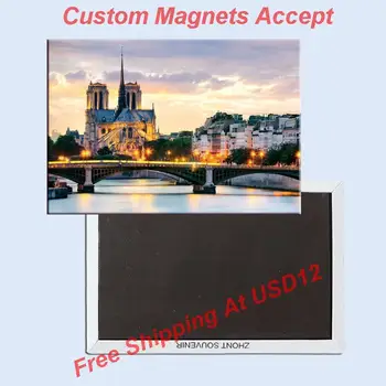 Метални магнити в обертке SOUVEMAG Стикери за дома, Нотр-Дам-ДЕ-Залог, Франция Магазин магнит за Хладилник 5686
