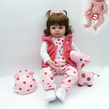 48 cm Детска Кукла Реборн Играчки Силиконова Имитация на Реалистична Възстановената Кукла За Деца Детски Рожден Ден Подаръци За Деца, Момиче, Момче