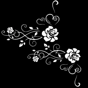Персонализирани Етикети за Красиви Цветя Рози Креативни Стикери за Врати Авто Водоустойчив и Солнцезащитная Vinyl Стикер, 20 см. * 10 см