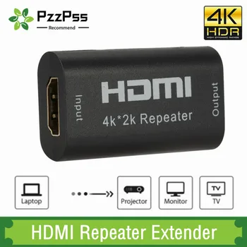 4K * 2K HDMI-съвместим Ретранслатор Удължител Усилвател Усилвател Интерфейсен Адаптер Усилвател на По-4,95 gbps Сигнал HDMI-съвместим Удължител