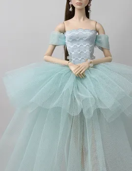 Оригинална рокля-калъф за кукли Барби, сватбена рокля, дрехи, рокля, подарък за рожден ден за момичета, играчка, пола принцеса, аксесоари
