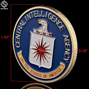 Америка Военна Монета на Централното Разузнавателно управление на САЩ Златна Монета CIA Challenge Колекционерски Монети С Твърда Капсула