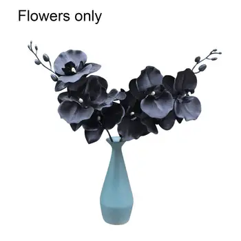 Цвете фаленопсиса изкуствена Тъкан имитация цвете на цвете черно фалшив за Дома