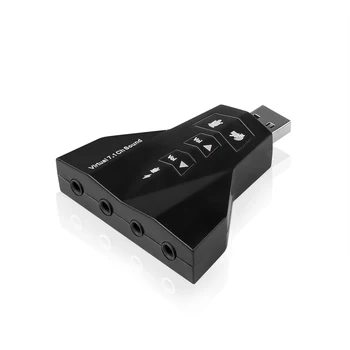 Kebidumei 1 бр. на 7.1 Канален Външен USB Звукова Карта USB 2.0 3D Аудио Звукови Карти Адаптер за Микрофон Високоговорител За Преносими КОМПЮТРИ За Mac