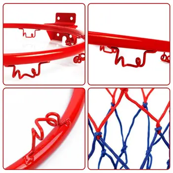 Подвесная Баскетболно Скоростна Баскетболното Пръстен С Мрежесто Винт с Диаметър 32 см За вътрешна и Външна Баскетбол