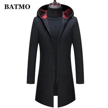 BATMO 2022, ново записване, есенно-пролетния висококачествен вълнен тренч с качулка, мъжки вълнени якета, зимно палто G9043