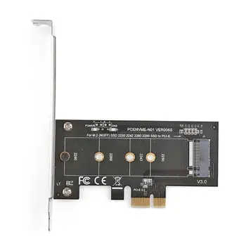 NVME M2 PCIE Адаптер, PCIE За M2 Адаптер SSD За PCI Express X1 Адаптер за свързване към картата M Ключ за 2230-2280