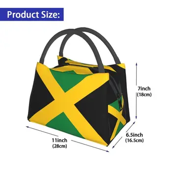 Ямайски Флаг Термоизолированная Чанта За Обяд Дамски Патриотичная Множество Чанта за Обяд и за Офис на Открито Кутия За Съхранение на Храна
