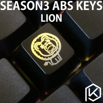 Новост Shine Through Keycaps ABS С офорт, лек, Просвечивающий лъв червен черен oem профил червен черен