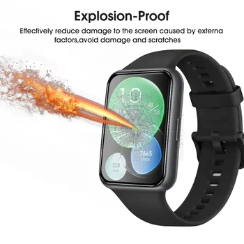 3ШТ 9D Изогнутое Защитно Стъкло от Меки Влакна за Huawei Watch Fit 2 Fit Mini ES Smartwatch Полноэкранные screen Protectors Аксесоари