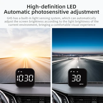 Авто HUD Централен Дисплей Автомобилен GPS Универсален Многофункционален Led Скоростомер Компас HD Интелигентен Дисплей G4S 5 Авто Аксесоари