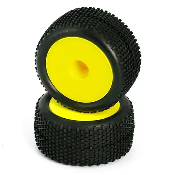 LC Racing L6248 1/14 Предварително монтирани гуми за тежки условия на работа (жълти 2 елемента)