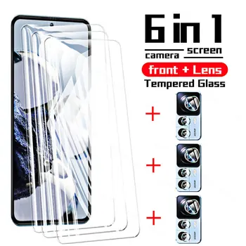 6в1 Защитно фолио Калъф Защитно Фолио за Xiaomi Mi 12T Pro Закалено стъкло на обектива на камерата Xioami 12T Pro 12 Tpro Mi 12tpro