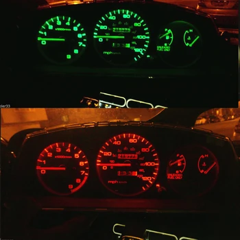 WLJH 16x Бял Син Червен Зелен Розов Жълт Таблото + Комплект Led Крушки за контрол на Климата за Honda Civic EG 1992-1995
