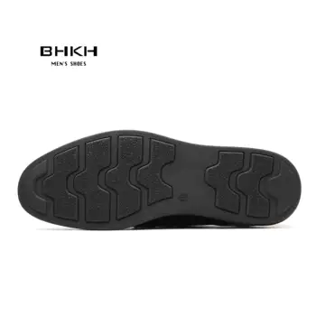 BHKH/2022; есенни мъжки модел обувки от естествена кожа; Модерен мъжки ежедневни обувки дантела; елегантна бизнес работна офис обувки; лесно
