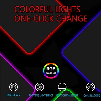 XGZ Аниме Голяма Подложка За Мишка RGB Подсветка LED Аниме Подложка За Мишка Компютърна Игра Подложка За Мишка Компютърна Клавиатура Килим Тенис на Мат