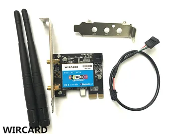 WIRCARD WR-450 802.11 ac 867 Mbps Тенис на PCi-eX WiFi Адаптер + Комбинирана карта BT 4.1 PCI Express WLAN за BCM94350ZAE