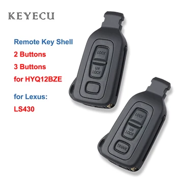Keyecu Smart Remote Ключ във формата на Миди Калъф Корпус на Кутията Рамка 2/3 Бутони за Lexus LS430 2002 2003 2004 2005 2006 HYQ12BZE