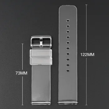 20 мм и 22 мм Прозрачен Силиконов Ремък за Samsung Galaxy Watch3 Смарт-Каишка Huawei GT Серия, Гривна Аксесоари за Часовници