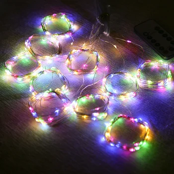 3 М Led Гирлянди, Коледни Приказни Светлини, Дистанционно Управление, USB Венец Завеса Лампа Венец Коледна Украса за Дома Прозорец