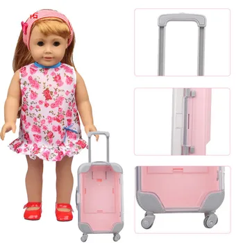 1 Бр. Висок Капацитет Прозрачна Капачка един Куфар от Багажника на Интересите 18 Инча Американската Момиче Кукла Дрехи и Аксесоари За Подарък