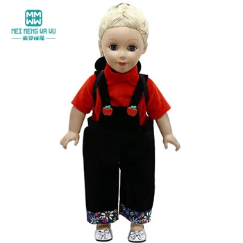 Дрехи за кукли е подходяща за Кукли 43-45 см, Има Кукли и американската кукла, Модерен комплект с плюшено каишка, подарък за момичета