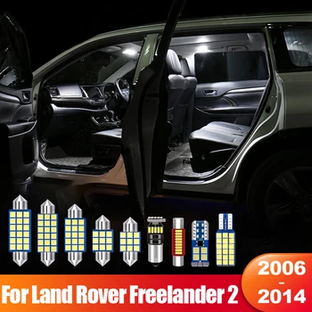 За Land Rover Freelander 2 2006- 2009 2010 2011 2012 2013 8шт Canbus Автомобилни LED Вътрешни Куполни осветителни Тела и Аксесоари За Осветление на Багажника