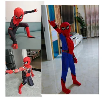 Cosplay Костюм Spider-man Железният Костюм на Супергерой Филм Костюми за Хелоуин за Деца Спайдърмен Аниме Cosplay Костюм За Момчета